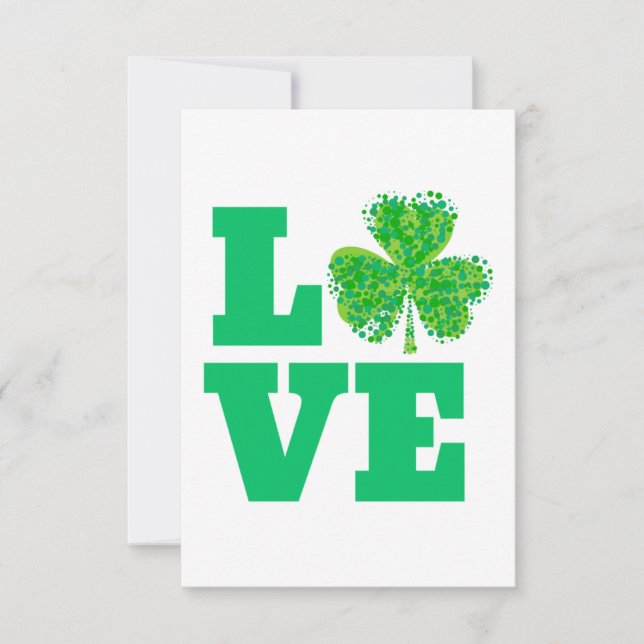 Invitation Amour Irlandais St. Patrick's Day Irlande Vert Luv (Devant)