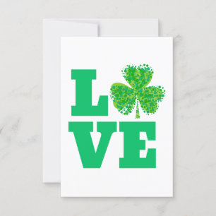 Invitation Amour Irlandais St. Patrick's Day Irlande Vert Luv