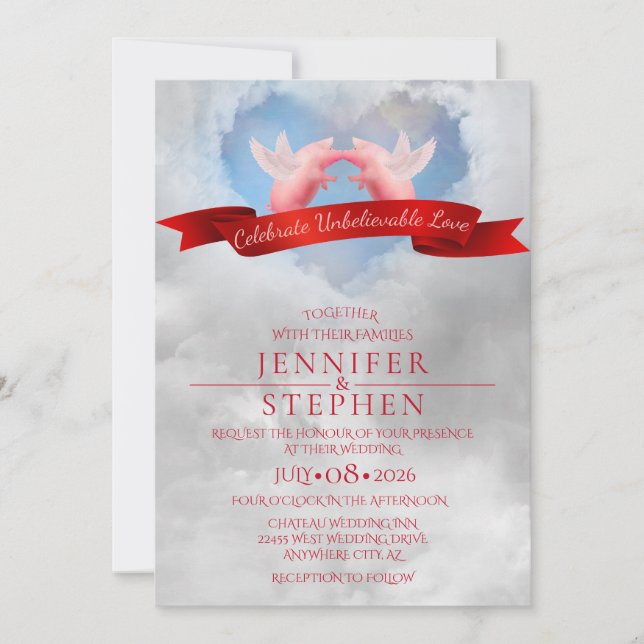Invitation Amour mariage-incroyable (Devant)
