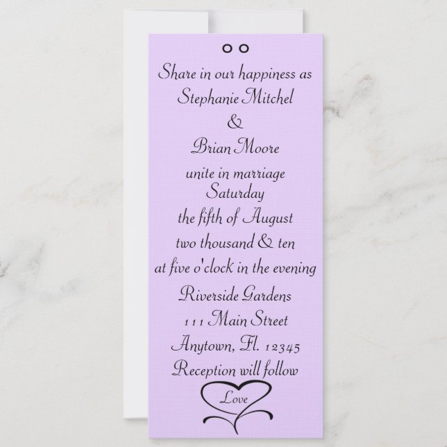 Invitation Amour Mariage Invite (Devant)