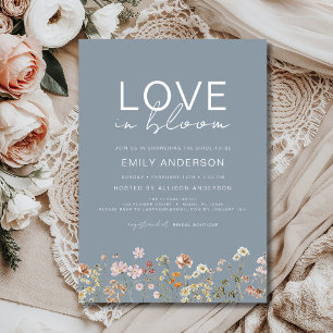 Invitation Amour mignon dans Bloom Boho Fête des mariées Fleu