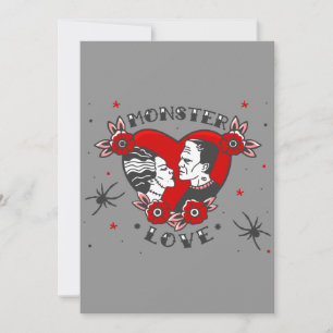 Invitation amour monstrueux rockabilly frankenstein valentin