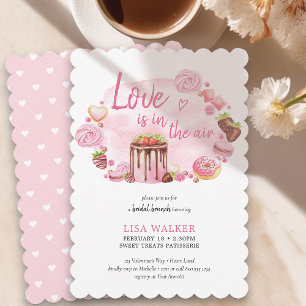 Invitation Amour Pink Donut et des friandises Brunch nuptial