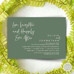 Invitation Amour, rire et Happy toujours après, Elopement I