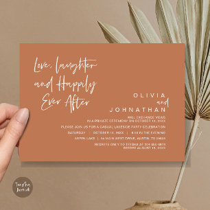 Invitation Amour, rire et Happy toujours après, Elopement I