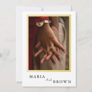 Invitation Amour romantique Mariage minimaliste moderne | Élé