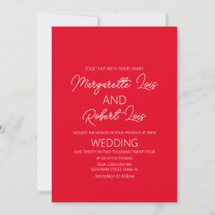 Invitation Amour romantique rose rouge Saint-Valentin 