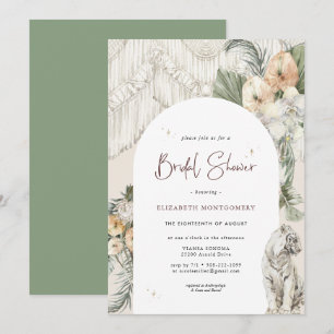 Invitation Amour Sauvage Réception de Mariage Bohème Macram