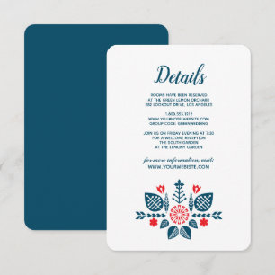 Invitation Amour scandinave Informations pour les invités a
