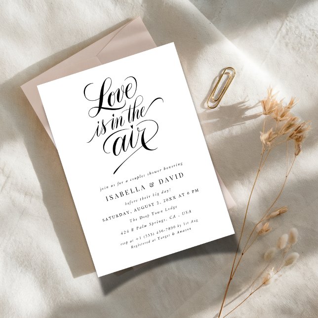 Invitation Amour Simple et Moderne, l'Air de l'Amour, Cérémon (Créateur téléchargé)