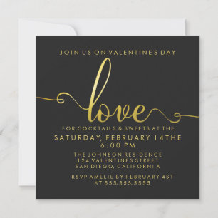 Invitation "Amour" Soirée de la Saint Valentin