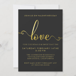 Invitation "Amour" Soirée de la Saint Valentin