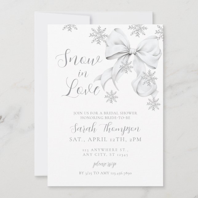Invitation Amour sous la neige (Devant)