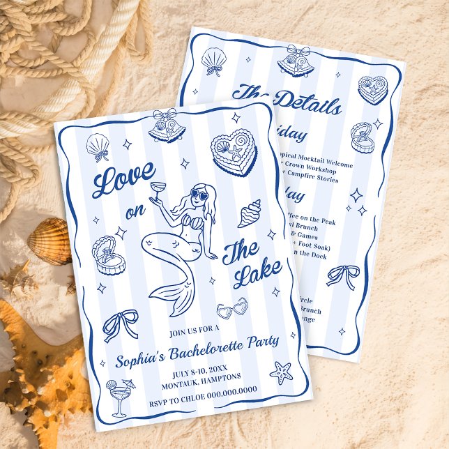 Invitation Amour Sur Le Lac Bachelorette (Créateur téléchargé)