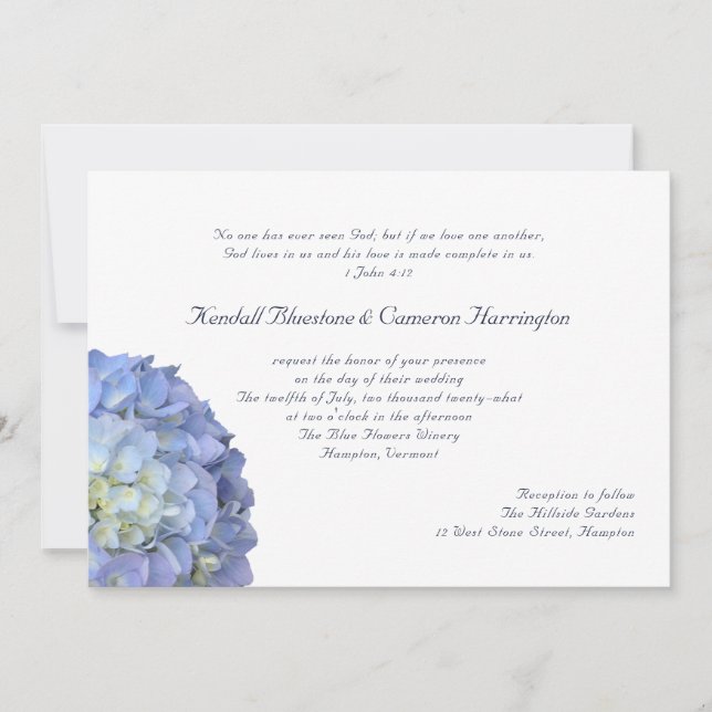 Invitation Amour Un Autre Mariage Écriture Chrétienne (Devant)