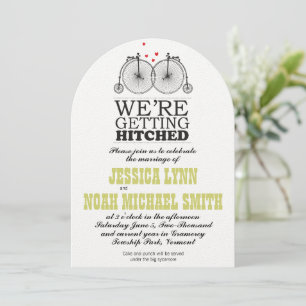 Invitation Amour vintage à vélo