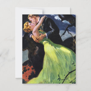 Invitation Amour vintage et romance, Sauvez la date