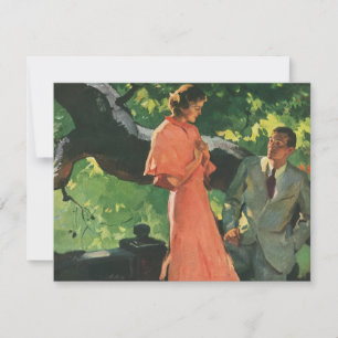 Invitation Amour vintage, Romance, Romantique, Sauvez la date