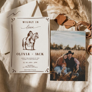 Invitation Amoureusement à l'état sauvage Photo de mariage ru