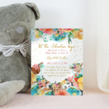 Amoureux Animaux Fleur Fleur Bébé Fille Douche