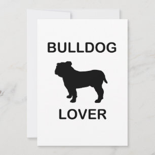 Invitation amoureux de bouledogue