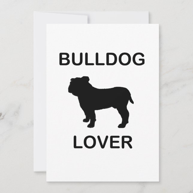 Invitation amoureux de bouledogue (Devant)
