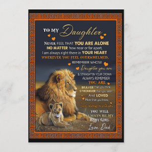 Invitation Amoureux de fille   À ma fille amour papa