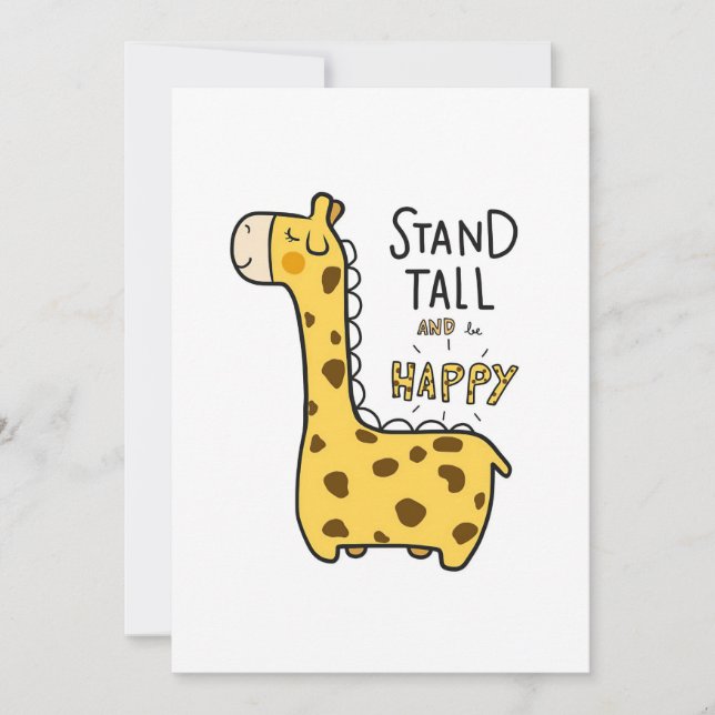 Invitation Amoureux de girafe Girafe fier debout (Devant)
