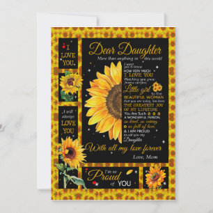 Invitation Amoureux de la fille   À ma fille amour maman