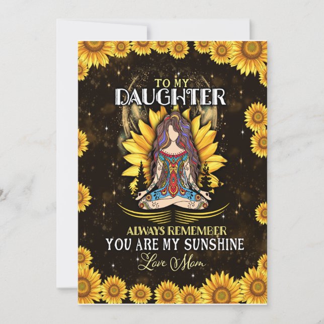 Invitation Amoureux de la fille | À ma fille amour maman (Devant)