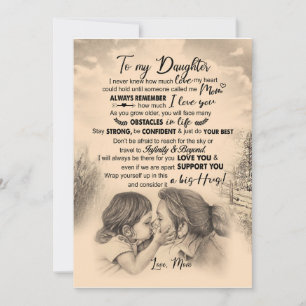 Invitation Amoureux de leur fille À ma fille amour maman