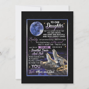 Invitation Amoureux de leur fille   À notre fille amour maman