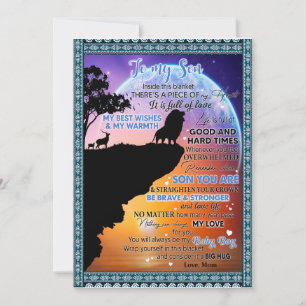 Invitation Amoureux de leur fils À mon fils il y a un morce