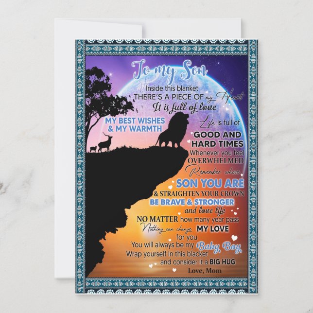 Invitation Amoureux de leur fils | À mon fils il y a un morce (Devant)