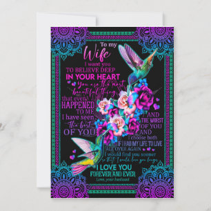 Invitation Amoureux de leurs épouses À ma femme Je t'aime p