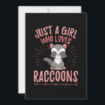 Invitation Amoureux de raton laveur juste une fille qui aime<br><div class="desc">Amoureux de raton laveur juste une fille qui aime raton laveur</div>