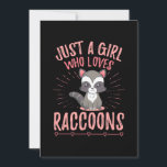 Invitation Amoureux de raton laveur juste une fille qui aime<br><div class="desc">Amoureux de raton laveur juste une fille qui aime raton laveur</div>