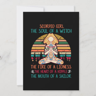 Invitation Amoureux de Yoga   Fille Scorpion Yoga