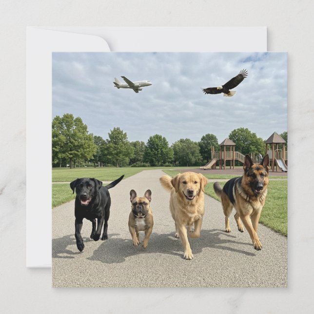 Invitation Amoureux des chiens (Devant)