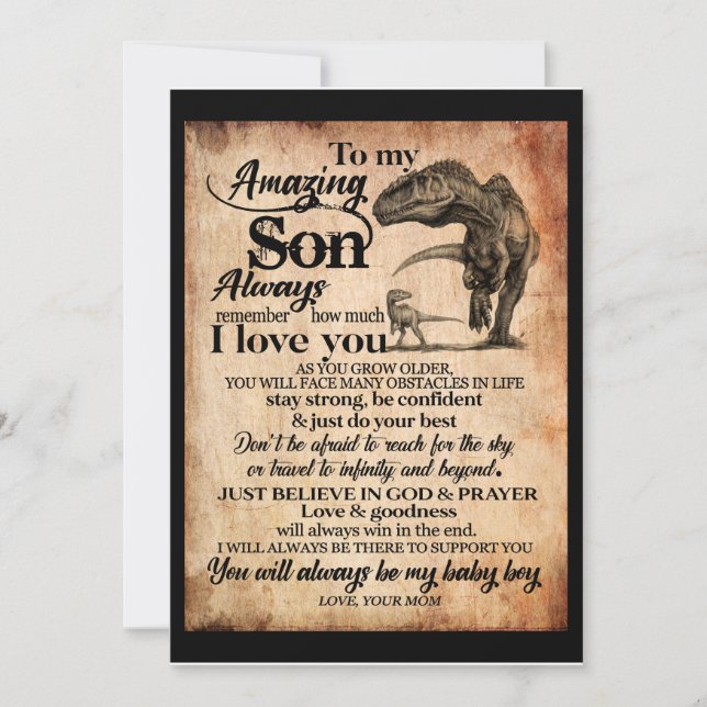 Invitation Amoureux des Fils | À Mon Fils Incroyable Rappelle (Devant)