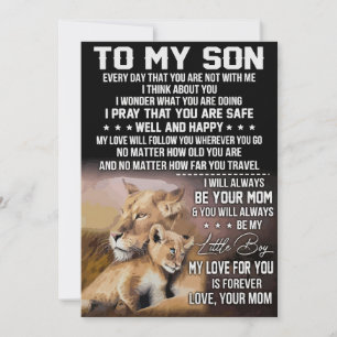 Invitation Amoureux des Lions Pour Mon Fils Lion
