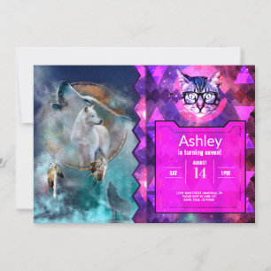 Invitation Amoureux indien et chef de tribu ethnique loup