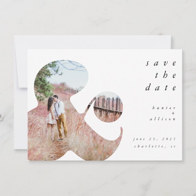 Invitation Ampersand | Enregistrer la date (Devant)