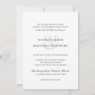 Invitation Ampersand Formel Traditionnel Tout en un Mariage