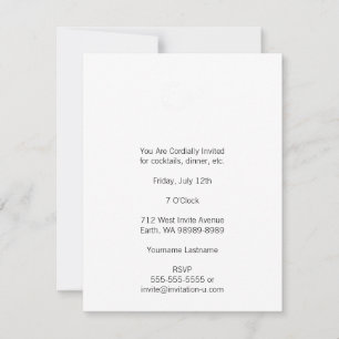 Invitation Ampersand Russe White Letterpress