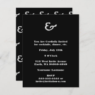 Invitation Ampersand Rustique White Letterpress