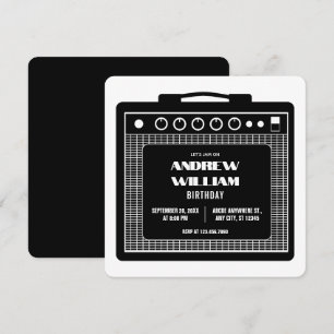 Invitation Amplifier la musique de haut-parleur anniversaire