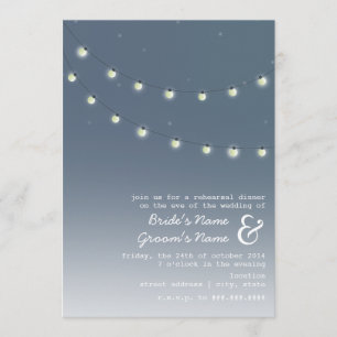 Invitation Ampoules même le dîner de répétition de mariage