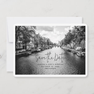 Invitation Amsterdam Photo Mariage Enregistrer la date