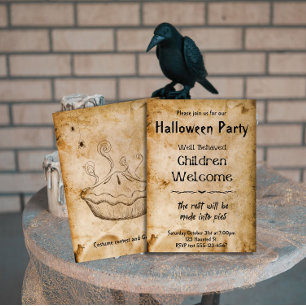 Invitation Amusant Accueil Vintage Enfants Fête d'Halloween